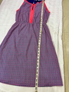 Stylish Purple and Neon Pink Geometric dress