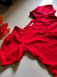Red Peplum Top ❤