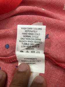 Allen Solly Brand Tomato Red Flower Printed Colour