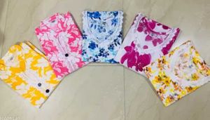 Floral Print Nighties - Set of 5