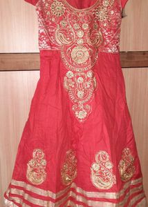 Red Embroidered Kurta