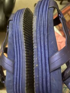 Clark’s Black Block Heel Belly &amp; Free Blue sandals