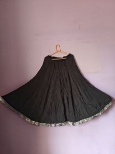 Elegant Black Ethnic Skirt