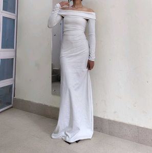 White Off-Shoulder Maxi Dress