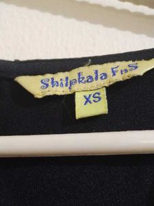 Elegant Black &amp; Silver Blouse