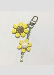 🌻Sunflower Bunny 🐰 Charm Keychains