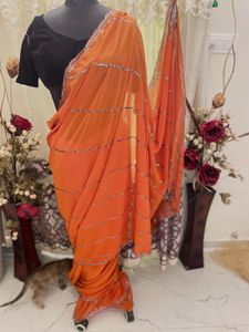 Elegant Orange Saree