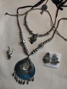 Oxidized Navratri Set