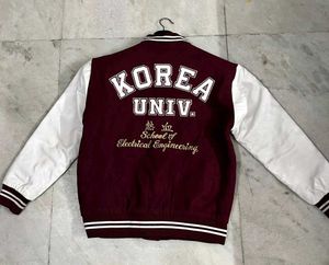 KOREA UNIVERSITY MAROON VARSITY JACKET