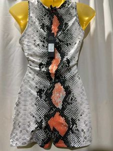 Fashionnova Snakeskin Print Romper