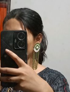 Long Handmade Earring💚✨😍