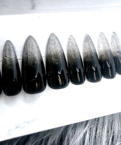 Black Ice Ombre Pressonnails