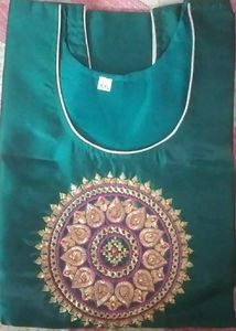 Synthetic Kurti With Sleeves Inside