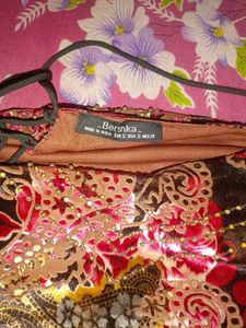 BERSHKA velvet Partywear Dress