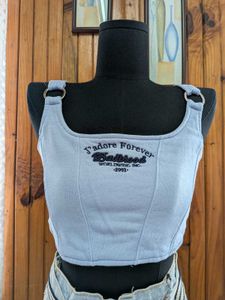 Embroidered Crop Top