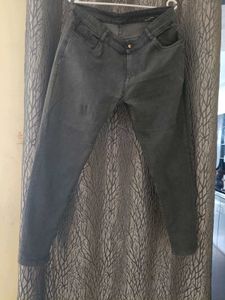Gray Wash Denim Jeans