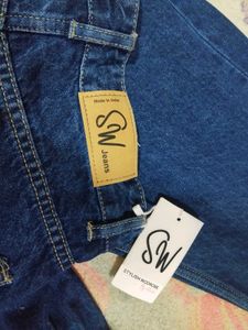 Denim Navy Blue Wide Leg Jeans