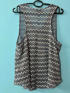 Stylish Grey Knit Tank Top