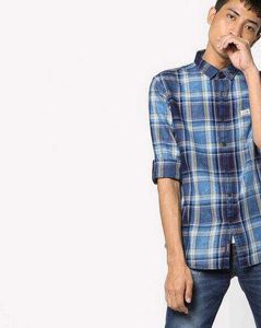 US POLO Blue Plaid Shirt