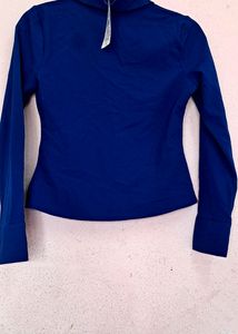 Ruched Shirt Royal Blue