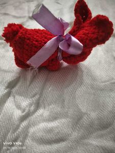 Red Crochet Bunny