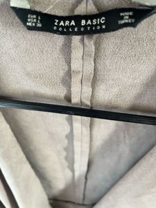 Zara Beige Cascading Suede Jacket