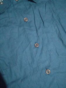 Navy Blue Button-Down Shirt