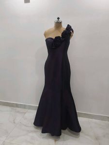 Elegant Purple One-Shoulder Gown