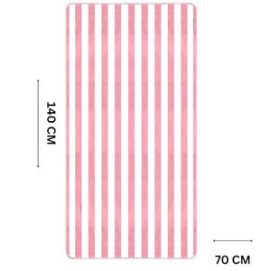 Pink Striped Plush Towel