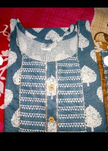 Xl Size Cotton Kurti Plazo Set