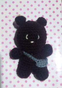 Cute brown crochet grizzly bear plushie