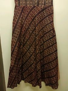 Elegant Beige &amp; Brown Gown