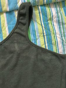 Olive Green Crop Top
