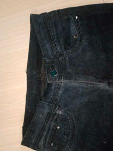 Dark Wash Corduroy Pants