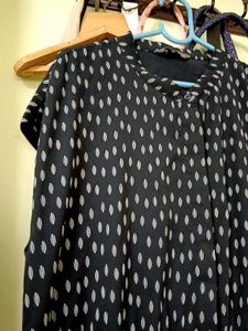 Black &amp; Cream Print Dress