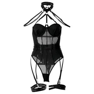 Black Magic – Strappy Seduction Bodysuit (XL) ✨🖤
