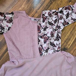 Butterfly Print Maxi Dress