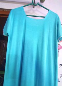 Blue Cotton Nightgown