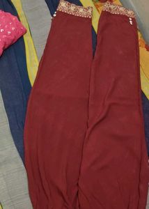 plazo pants ,maroon colour ,daily wear and comfort