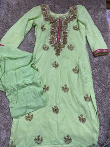 Light Green Embellished Kurta