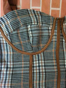 Plaid Bustier Top
