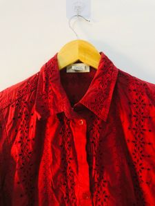 Red Embroidered Shirt