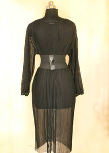 Zara Black Sheer Dress Without Corset Belt