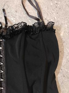 Black lace corset top