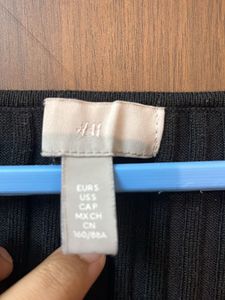 Black Ribbed Mini Dress