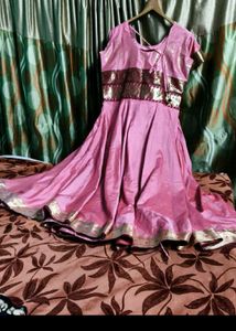 Pink &amp; Gold Lehenga Choli