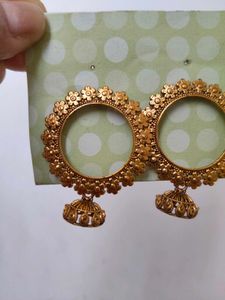 Golden Floral Jhumka
