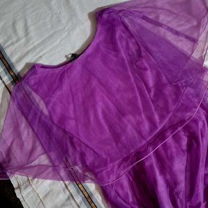 Purple Tulle Top