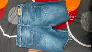 Distressed Denim Shorts