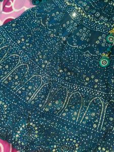 Teal Embellished Lehenga Set